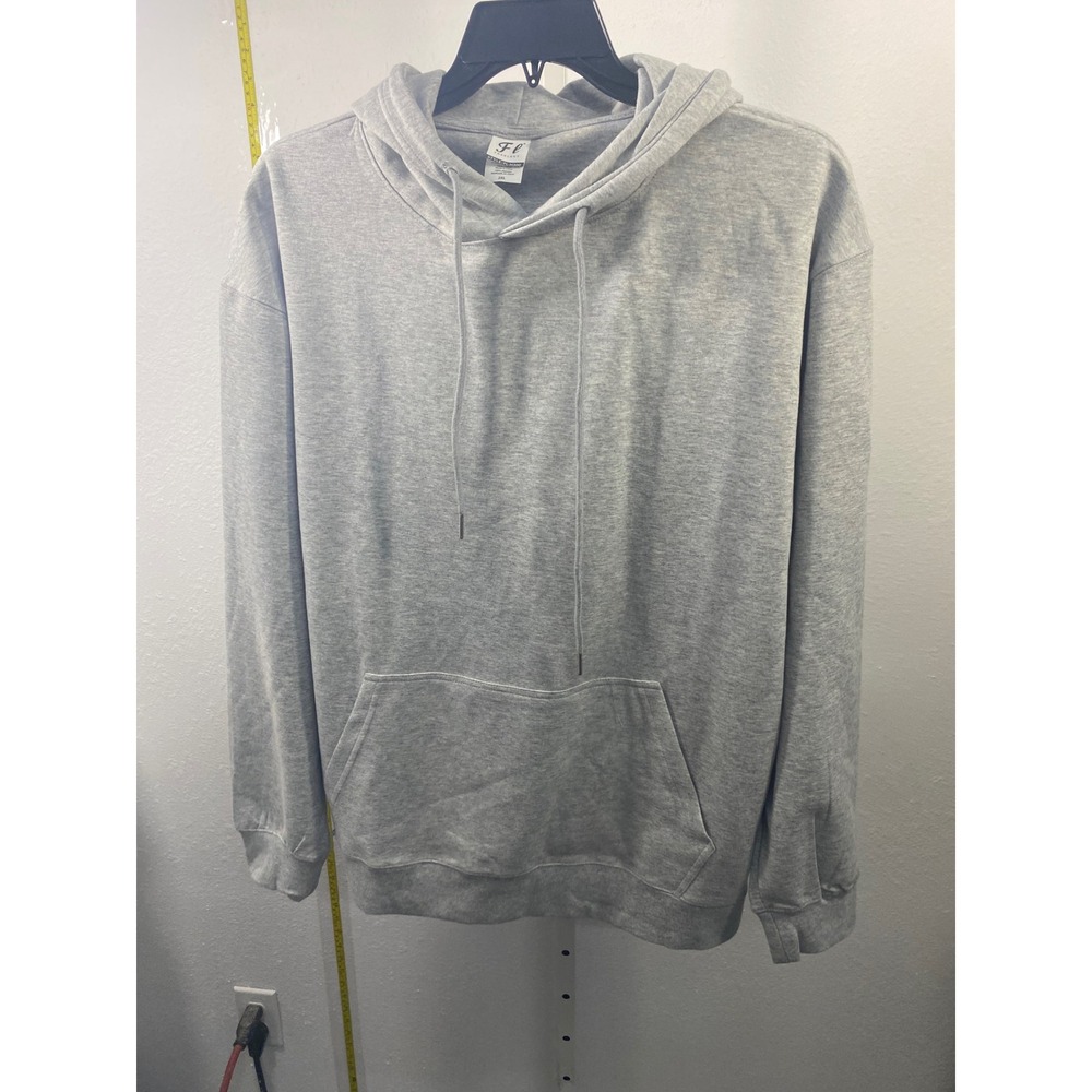 Freelect FL-H300 Gray Pullover Hoodie Sweatshirt Mens 2XL Heather Grey Pocket